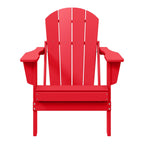 Chaise Adirondack pliante d'extérieur tout temps Polytrends Laguna résistante à la décoloration pour patio