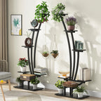 Étagère à plantes d'intérieur, porte-fleurs à 6 niveaux pour jardin - Lot de 2