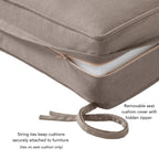 Ensemble de deux coussins d'extérieur haut de gamme Sunbrella pour assise profonde