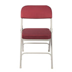 Chaise pliante de luxe matelassée en tissu de la collection Bernadine de Hampden Furnishings, lot de 2