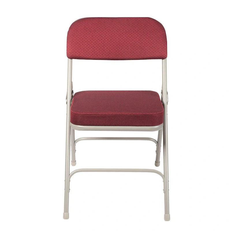 Chaise pliante de luxe matelassée en tissu de la collection Bernadine de Hampden Furnishings, lot de 2