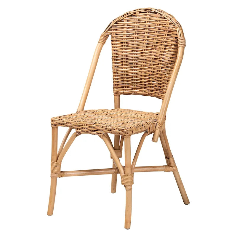 Chaise de salle à manger en rotin naturel bohème moderne Neola