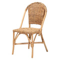 Chaise de salle à manger en rotin naturel bohème moderne Neola