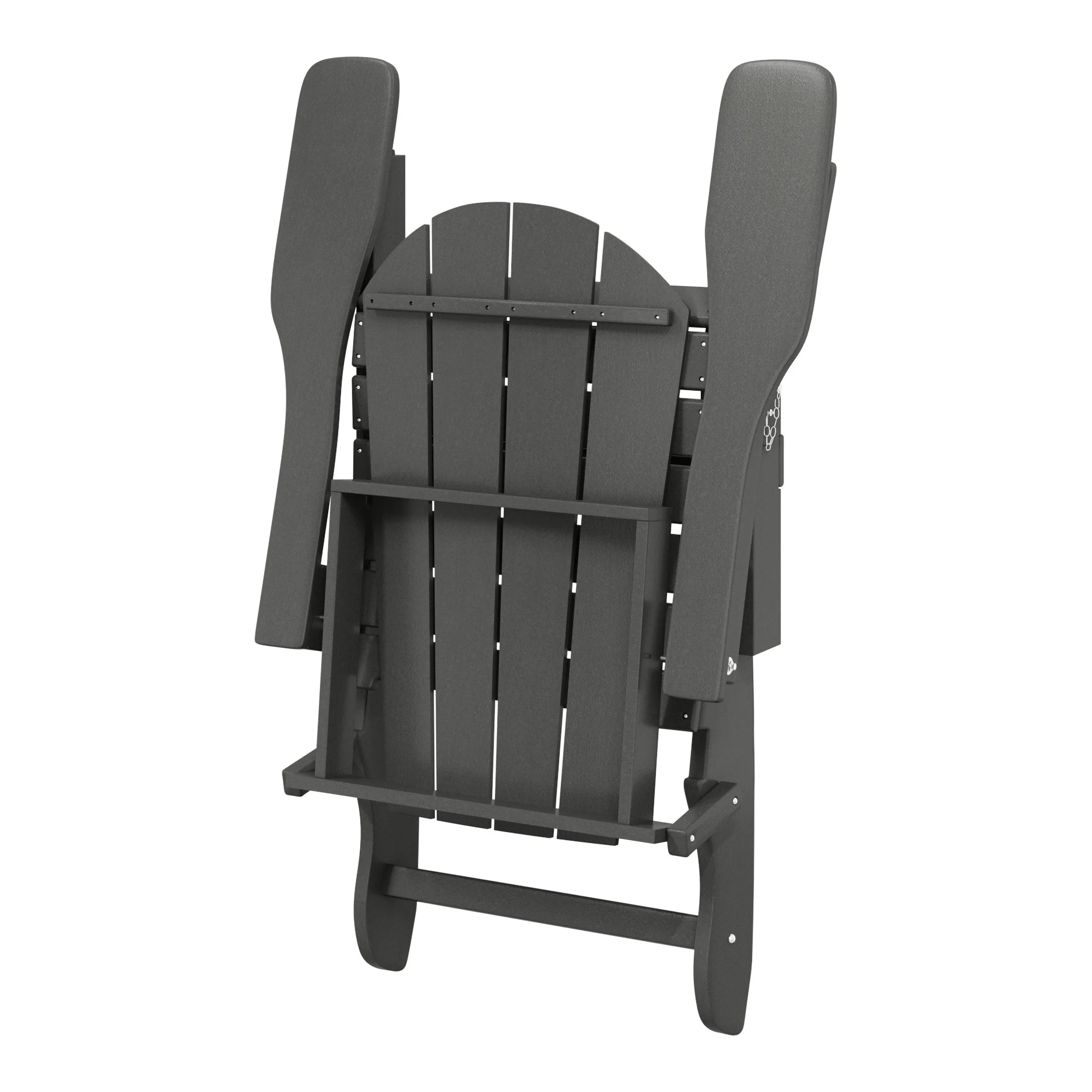 Chaise Adirondack pliante d'extérieur tout temps Polytrends Laguna résistante à la décoloration pour patio