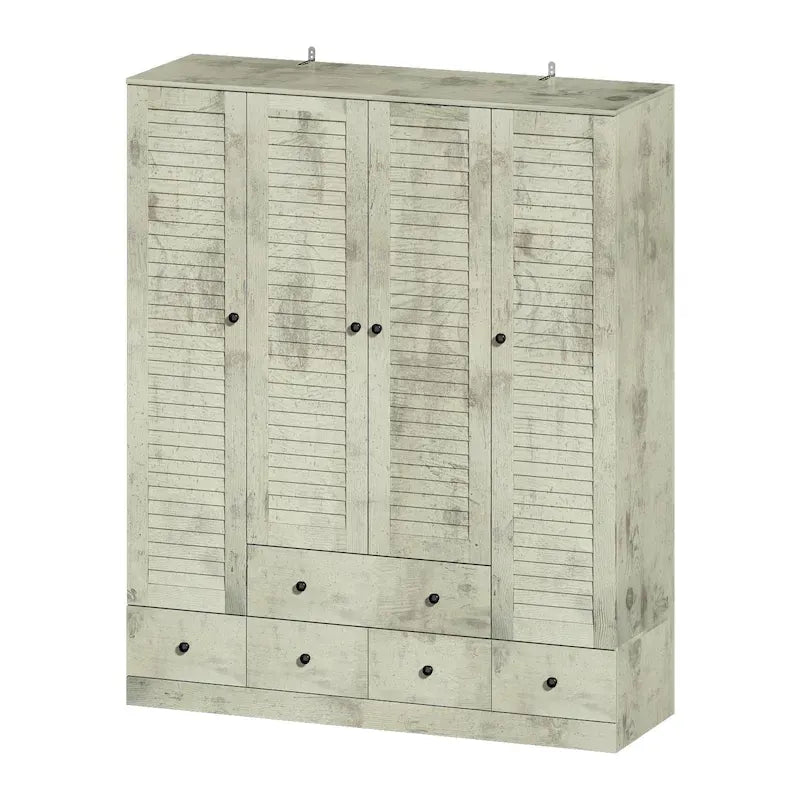 Armoire penderie placard 59L Grande armoire autonome blanche