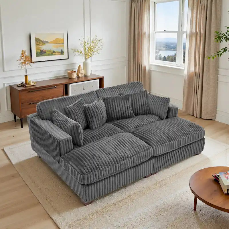 Canapé modulable en tissu pour salon et chambre à coucher