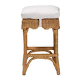 bali & pari Muy Scallop Rattan Counter Stool Honey/White