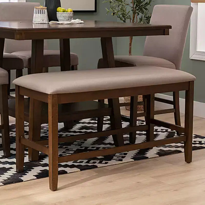 Tabouret de comptoir sans dossier Powell Barnes Marron