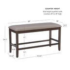 Tabouret de comptoir sans dossier Powell Barnes Marron