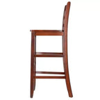 Lot de 2 tabourets de bar à dossier échelle 30" en bois dur/noyer - Winsome