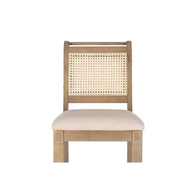 Tabouret de bar Linon Emmy en canne de rotin, hauteur comptoir, naturel