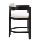 Christopher Knight Home Lot de 2 tabourets de bar à hauteur de comptoir Ethan en bois d'hévéa rembourrés de 26 po noir