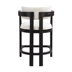 Christopher Knight Home Lot de 2 tabourets de bar à hauteur de comptoir Ethan en bois d'hévéa rembourrés de 26 po noir