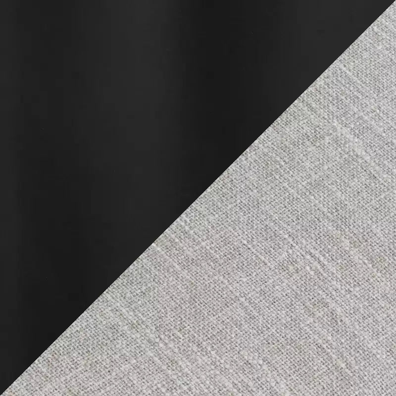 LumiSource Lot de 2 tabourets de bar Marcel cloutés en métal noir/tissu crème/métal laiton