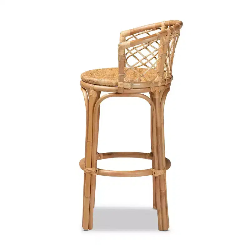 Tabouret de bar Orchard en rotin naturel/marron - Bali & Pari
