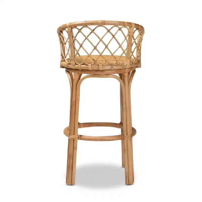Tabouret de bar Orchard en rotin naturel/marron - Bali & Pari