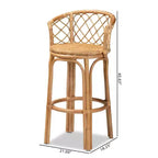Tabouret de bar Orchard en rotin naturel/marron - Bali & Pari