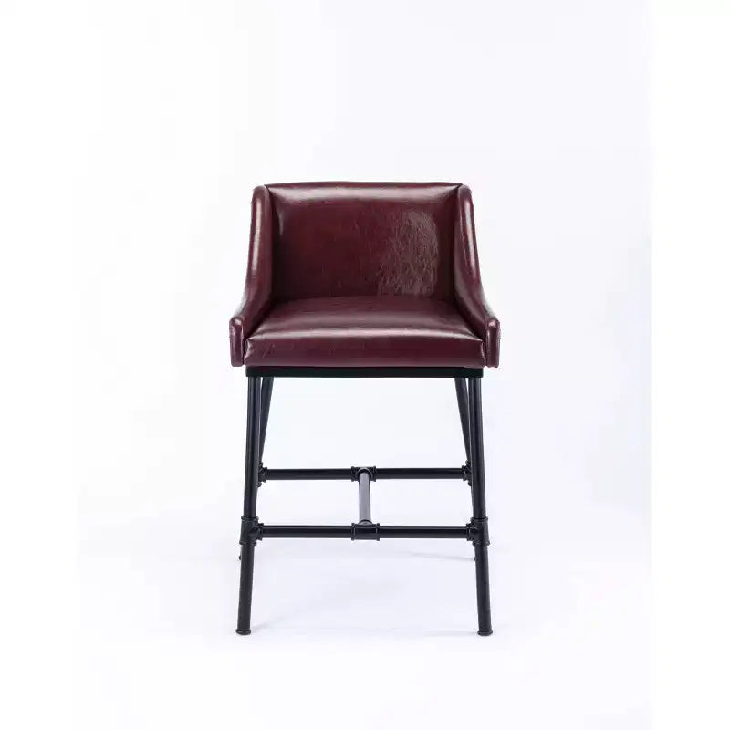 Tabouret de bar réglable en similicuir Parlor : Boraam, rembourré de mousse, structure métallique, hauteur 45,7 à 76,2 cm