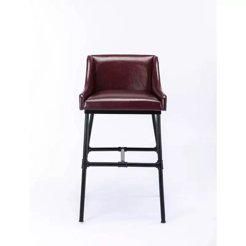 Tabouret de bar réglable en similicuir Parlor : Boraam, rembourré de mousse, structure métallique, hauteur 45,7 à 76,2 cm