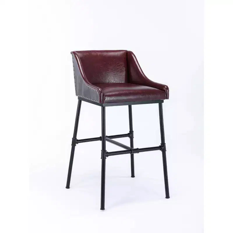 Tabouret de bar réglable en similicuir Parlor : Boraam, rembourré de mousse, structure métallique, hauteur 45,7 à 76,2 cm