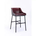 Tabouret de bar réglable en similicuir Parlor : Boraam, rembourré de mousse, structure métallique, hauteur 45,7 à 76,2 cm
