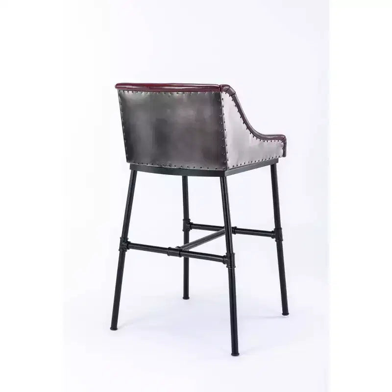 Tabouret de bar réglable en similicuir Parlor : Boraam, rembourré de mousse, structure métallique, hauteur 45,7 à 76,2 cm