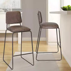 Tabourets de bar Mesa, brun cacao/gris acier – Steve Silver Co.