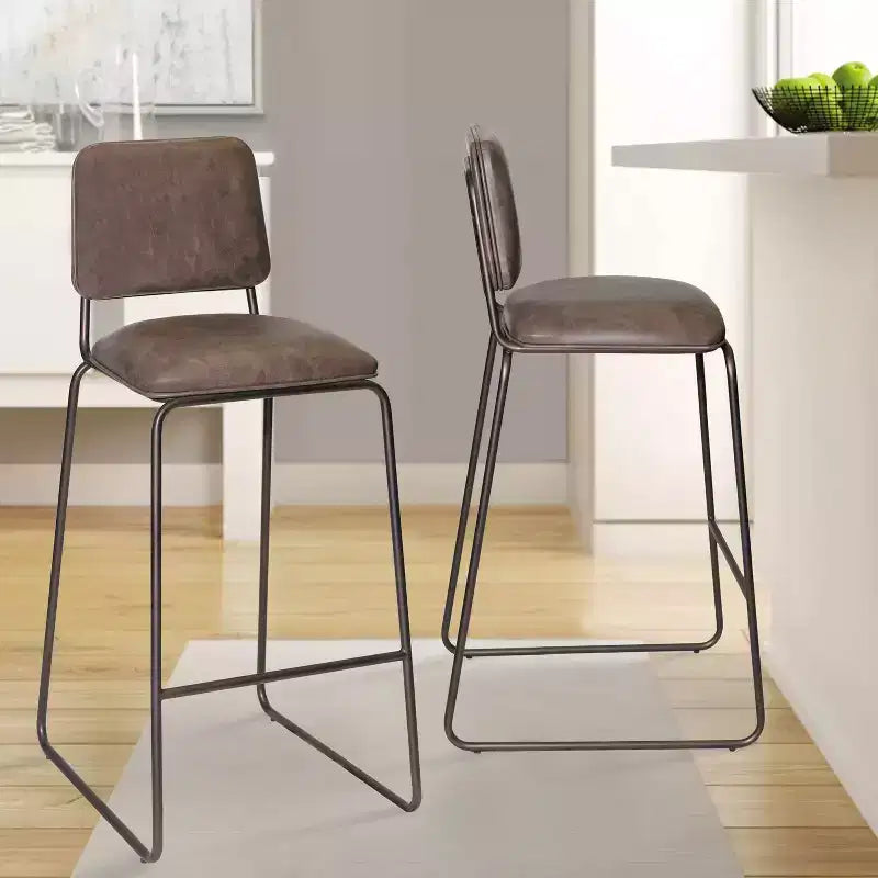 Tabourets de bar Mesa, brun cacao/gris acier – Steve Silver Co.