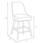 Tabouret de bar Geller de 27 po avec repose-pieds en peau de mouton naturelle - Threshold™