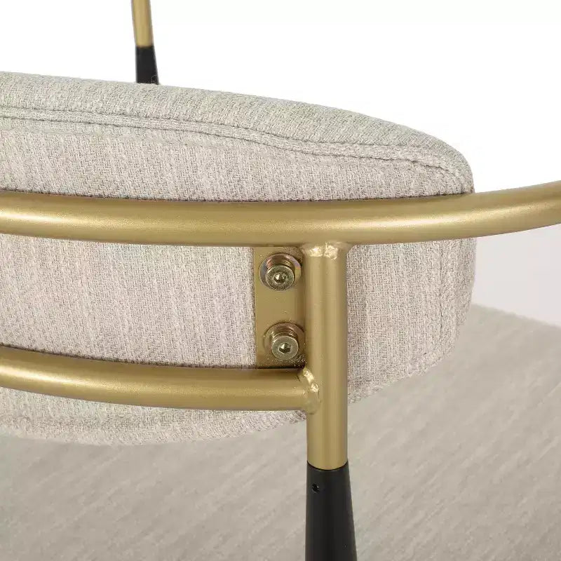 Christopher Knight Home Lot de 2 tabourets de bar hauteur comptoir 63,5 cm Elmore Beige/Noir/Or
