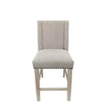 Carolina Living Set of 2 24" Laurant Counter Height Barstools with Nailhead Trim, Espresso Legs