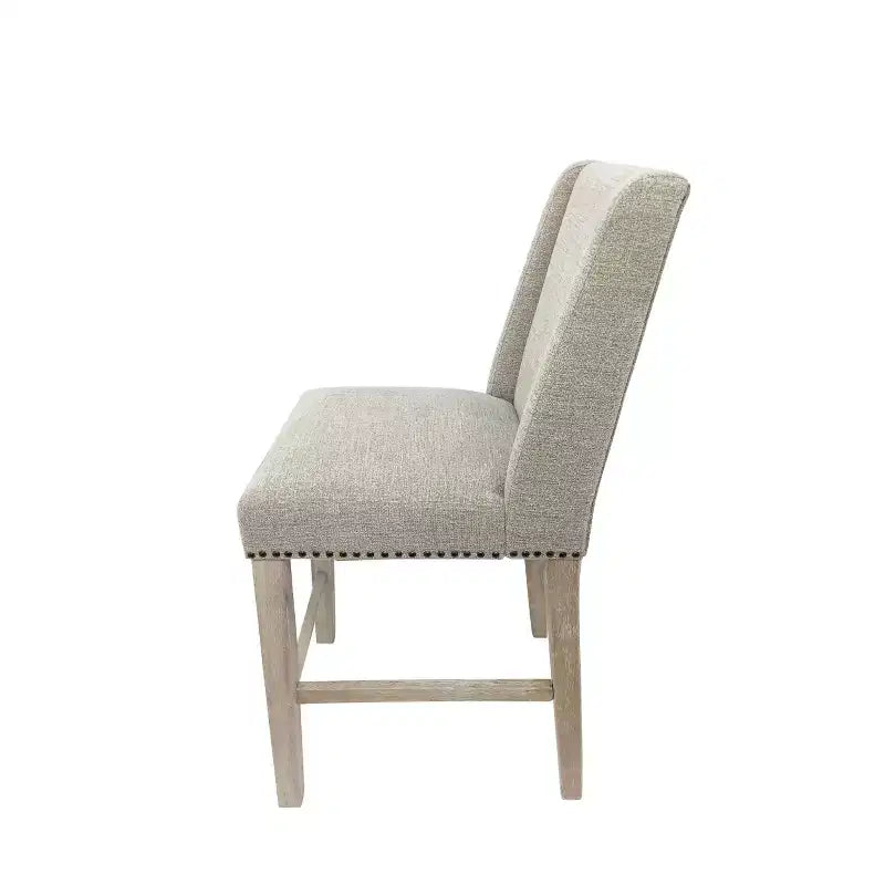 Lot de 2 tabourets de bar Laurant Carolina Living de 61 cm de hauteur de comptoir avec clous décoratifs et pieds espresso