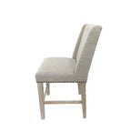 Lot de 2 tabourets de bar Laurant Carolina Living de 61 cm de hauteur de comptoir avec clous décoratifs et pieds espresso