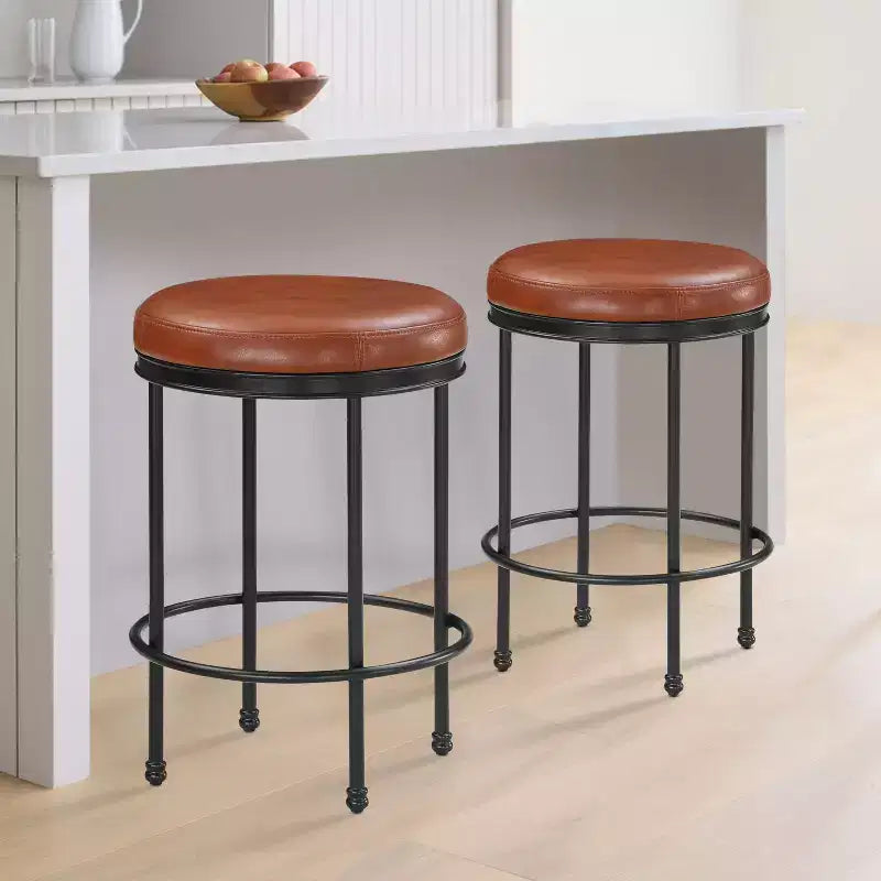 Tabouret de bar à hauteur de comptoir Comfort Pointe Montecarlo, caramel