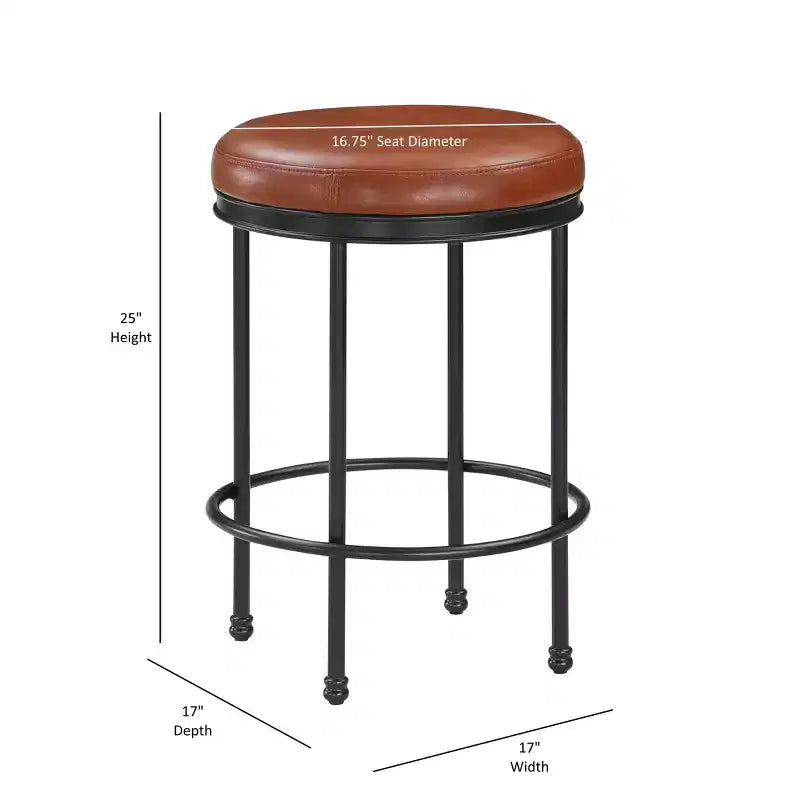Tabouret de bar à hauteur de comptoir Comfort Pointe Montecarlo, caramel