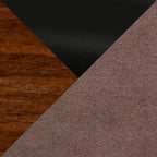 LumiSource Ensemble de 2 tabourets de bar hauteur comptoir Hank Bois de noyer/Tissu marron