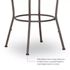 Linon Ensemble de 3 tabourets réglables Teagan marron foncé : Rembourré, revêtement en poudre, sièges pour îlot de cuisine