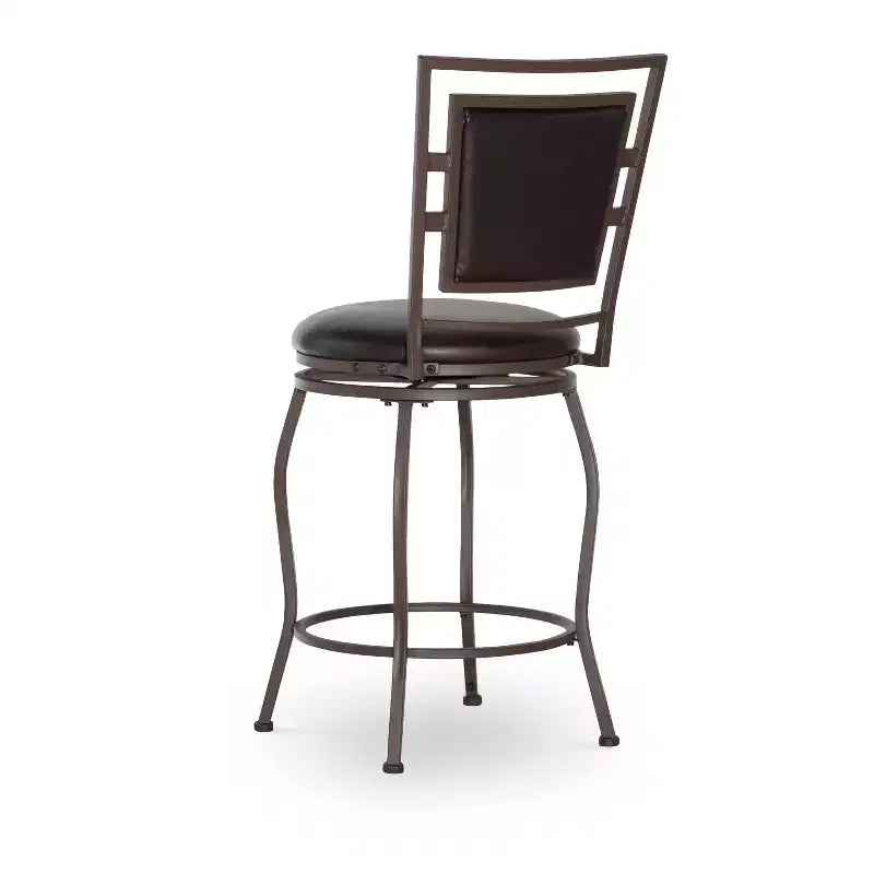 Linon Ensemble de 3 tabourets réglables Teagan marron foncé : Rembourré, revêtement en poudre, sièges pour îlot de cuisine