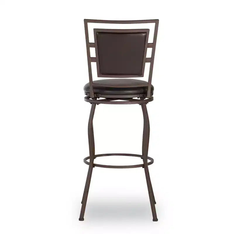 Linon Ensemble de 3 tabourets réglables Teagan marron foncé : Rembourré, revêtement en poudre, sièges pour îlot de cuisine