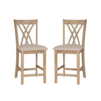 Powell Set of 2 Maggie Counter Height Barstools Natural