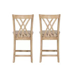Powell Ensemble de 2 tabourets de bar hauteur comptoir Maggie Naturel