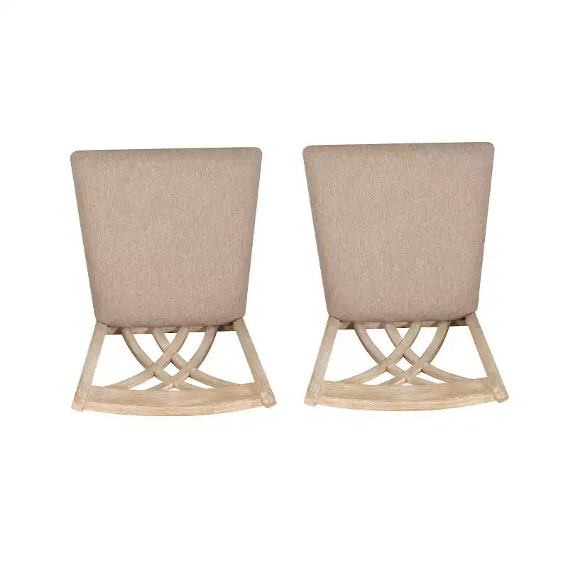 Powell Ensemble de 2 tabourets de bar hauteur comptoir Maggie Naturel