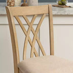 Powell Ensemble de 2 tabourets de bar hauteur comptoir Maggie Naturel