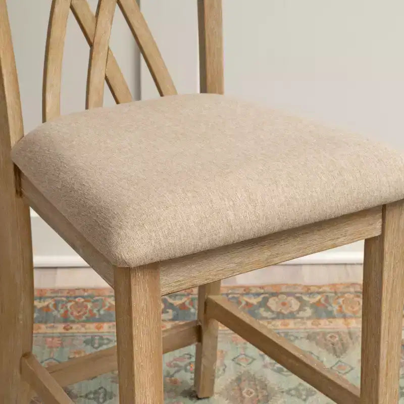 Powell Ensemble de 2 tabourets de bar hauteur comptoir Maggie Naturel