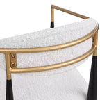 Tabourets de bar modernes en fer rembourrés Liam de 63,5 cm (lot de 2) Christopher Knight Home Beige/Noir