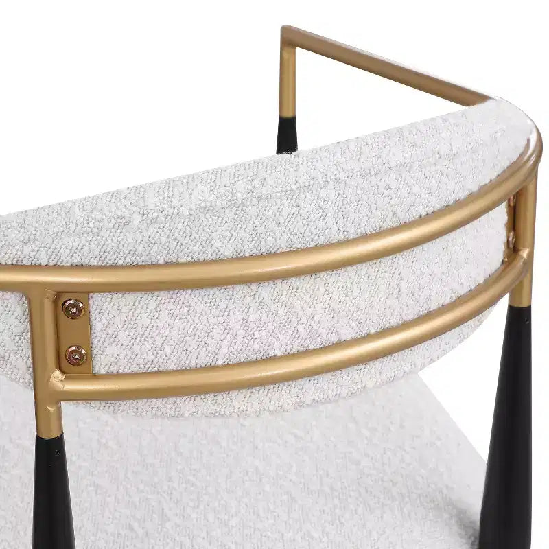 Tabourets de bar modernes en fer rembourrés Liam de 63,5 cm (lot de 2) Christopher Knight Home Beige/Noir