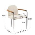 Christopher Knight Home Lot de 2 chaises de salle à manger modernes rembourrées Jeremiah avec cadre en fer beige/expresso