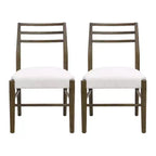 Christopher Knight Home Set of 2 Henry Farmhouse Upholstered Rubberwood Dining Chairs Brown