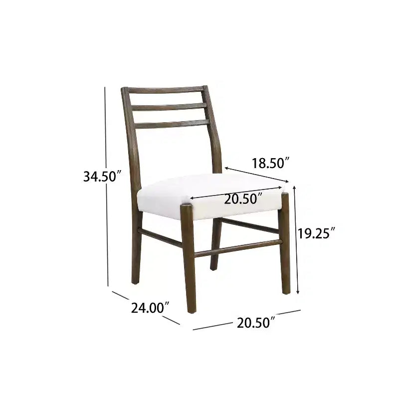 Christopher Knight Home Lot de 2 chaises de salle à manger Henry Farmhouse en hévéa tapissé, marron