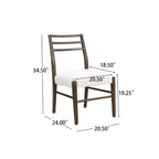 Christopher Knight Home Lot de 2 chaises de salle à manger Henry Farmhouse en hévéa tapissé, marron